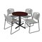 Cain Cain Round Table & Chair Set, Wood, Metal, Polypropylene Top TB30RNDMH44GY - alternate 1